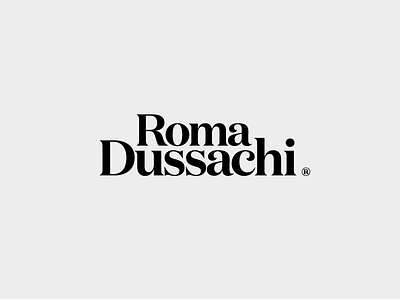 Roma Dussachi Logotype brand clean identity logo minimal typography