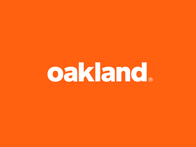 Oakland brand clean identity logo minimal typography