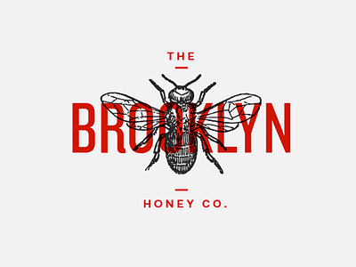 Brooklyn Honey Co. brand branding brooklyn clean design layout logo minimal simple type typography