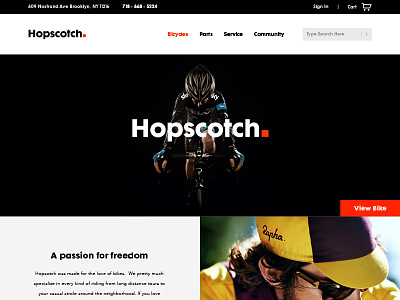 Hopscotch Cycling clean cycle digital ecommerce interface minimal modern simple ui ux web