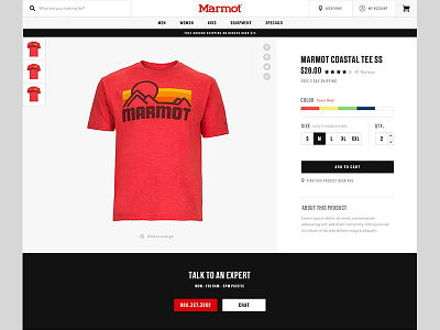 Marmot Concept clean concept design ecommerce minimal product product page simple typography ui ux web