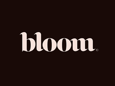 Bloom Logo brand branding clean design identity lettering logo logotype minimal simple type typography