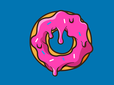 Space Donut - Vector illustration