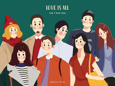 love is all design drawing illustration lovers paint typography