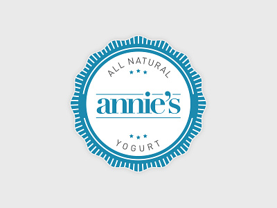 Annie's badge branding circle food logo yogurt