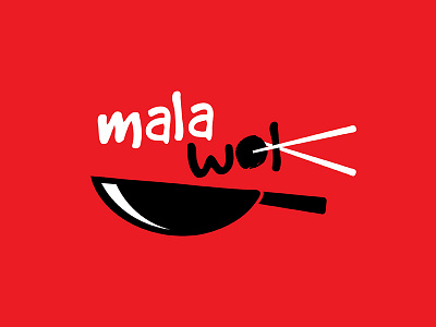 Mala Wok Logo branding food identity logo mala wok