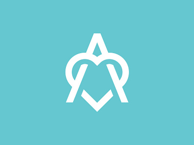 A<3 logo monogram typography