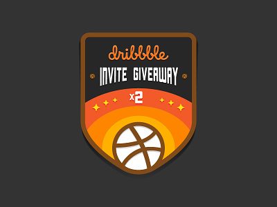 2 Dribbble Invites Giveaway badge draft dribbble giveaway invitations invite invites patch