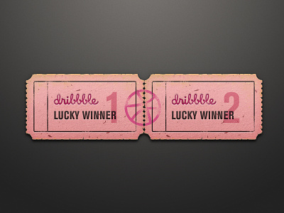 Dribbble Invite Winners dribbble invite mockup ticket tickets winner