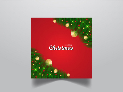 New Merry Christmas Modern Red and Festival  background design