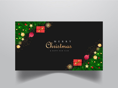 Merry Christmas Modern and Festival background winter design