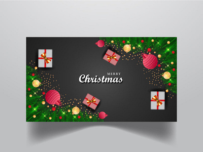 Merry Christmas Modern and Festival background winter design