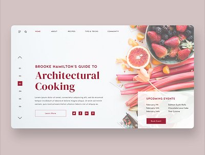 Architectural Cooking Webpage design product design ui ui design uidesign uiux user experience user interface design userinterface ux ux ui uxdesign