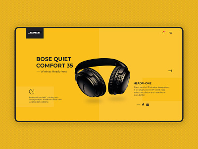 Headphone Landing Page Design branding creative design graphic illustration typography ui uidesign ux uxdesign vector webdesign