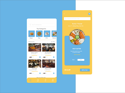Online Food Ordering App android app appdesign creative customwebapp design designinspiration uidesign uxdesign vector webdesign