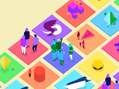 More Iso Fun color isometric poly shapes stuff weird