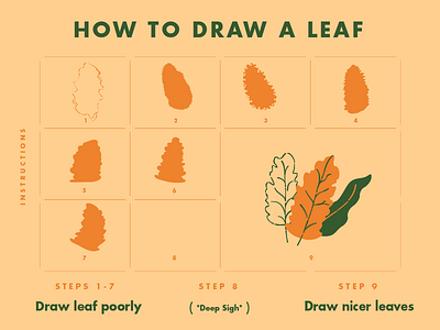 How To Draw A Leaf autumn fall leaf leaves process