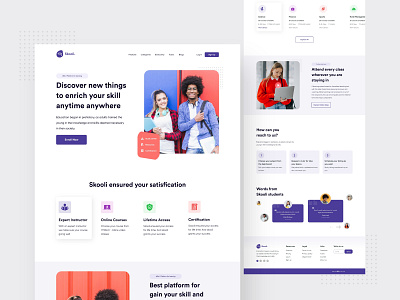 Skooli ll Education landing page concept