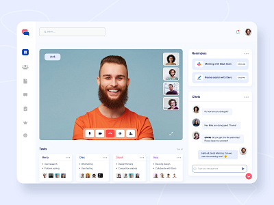 Hello Space || Web App concept 2020 2020 trend business clean ui colorful design digital design landing page typography ui video app video conference virtual business virtualreality web web templates