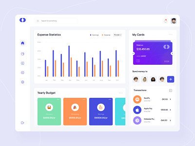 Banking Web App 2020 2020 trend banking banking app banking dashboard bankingapp business clean design clean ui colorful design finance finance app finance dashboard modern ui personal banking typography ui web web templates