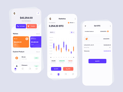 Crypto App Concept 2021 2021 design 2021 trend banking business clean ui colorful crypto crypto currency crypto exchange crypto wallet cryptocurrency design typography ui