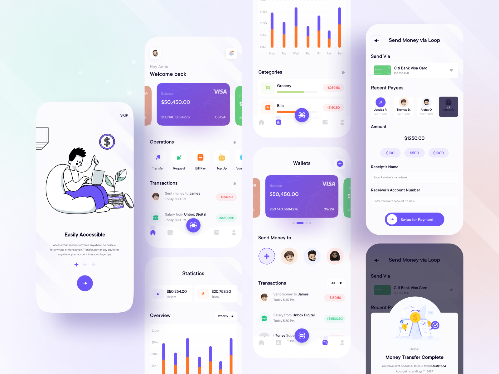 Loop || Fintech App Exploration by Antor Paul on Dribbble