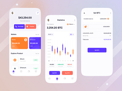 Crypto App Conceptual Design by Antor Paul for QClay on Dribbble