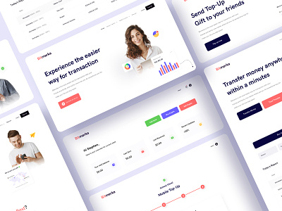Bitmerka || Money Transferring and Currency Exchanging Website 2021 2021 trend bitcoin clean ui colorful crypto crypto currency currency exchange design digital payment landing page money transferring website product typography ui web web templates