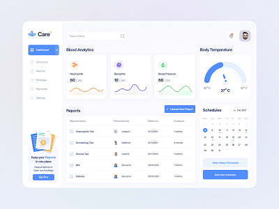 Dashboard Design for Healthcare business clean ui color dashboard design healthcare medical dashboard minimal product product design saas saas dashboard typography uiux web app