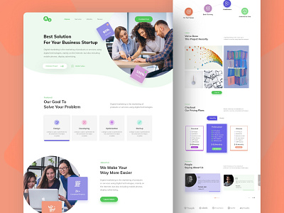 Digital Agency Landing page 2019 2019 trends agency clean ui colorful design digital digital agency landing page modern design templates typography ui unique design web web templates