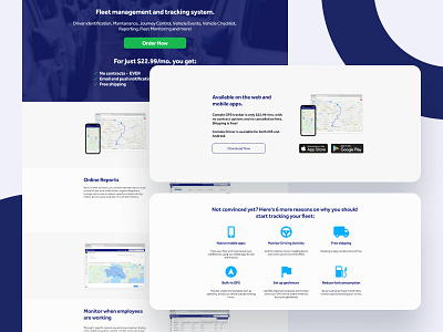 SaaS Landing Page fleet management landing page web design website website design