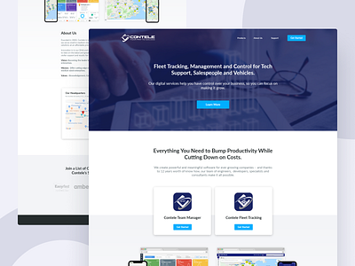 Landing Page Design for SaaS Company corporate fleet management landing page modern design website