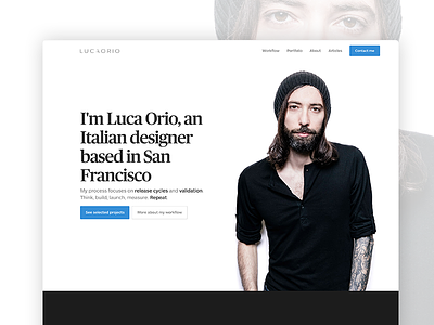 Luca Orio - Personal Website design designer personal website portfolio product design san francisco website