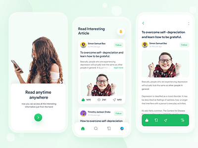 Exploration | Article Reading App app design application article article app article design articles design exploration minimal mobile design ui ui design uidesign uiux