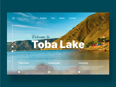 Lake Toba Traveling Website design designinspiration graphicdesignui inspiration design landingpage landingpagedesign productdesign ui uidesign uiux webdesign website websitedesign