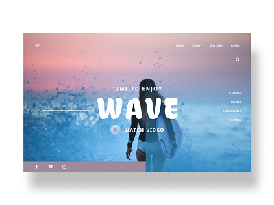 Landing Page of marine sports product brand