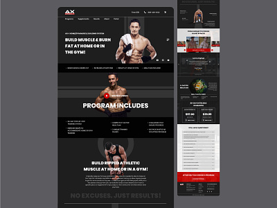 Website Fitness / Sports Training apps design inspiration inspiration design mobile app ui uidesign uiux userinterface webdesign website