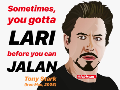 Tony Stark Quotes (Iron Man, 2008) design illustrator vector