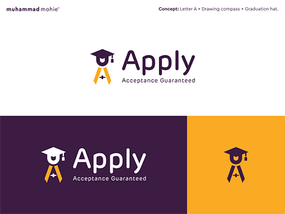 Apply logo design combination mark education learning lettermark logo logo design luxury logo modern monogram tech logo