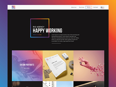 Rio Agency - Website agency behance colorful design graphic hanoi interface landing page rio ui vietnam website