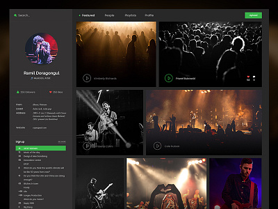 Music social network agency hanoi landing page music page play saigon social ui ux vietnam website