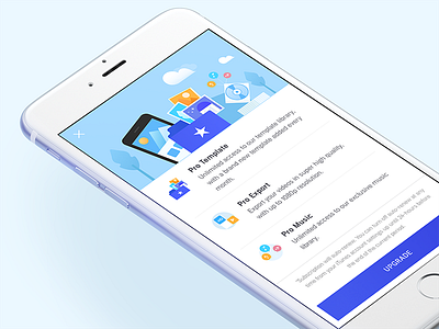 Upgrade Premium concept export high illustration ios iphone music pro template subscribe ui