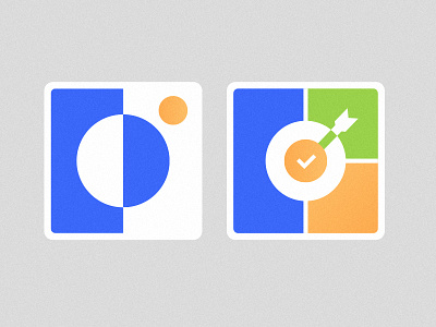 Colorful design blue colorful done green icon sun target