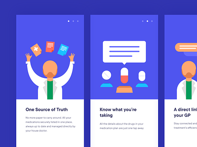 Onboarding for Health Care App concept doctor doctor app health app health care illustration landing page mobile app onboarding patient responcive website