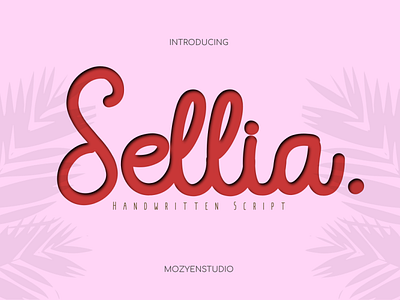 Sellia brand branding font handwritten font handwritten type logo script script font typography