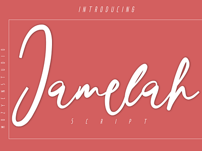 Jamelah brand branding calligraphy handwritten logo script typography