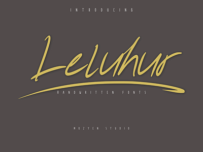 Leluhur Handwritten font brand branding design handwritten logo typography