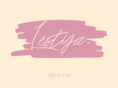 Lestya Script brand branding design handwritten logo script typography