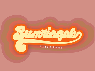 Sumringah Script brand branding design logo script typography