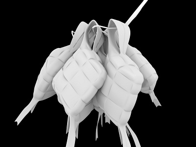 Ketupat Indonesian Food 3d model